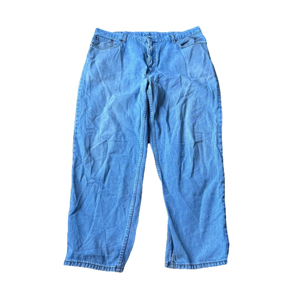 Levis 560 Jeans Mens 42x30 Blue Relaxed Tapered Leg Pants Light Wash Denim Y2K